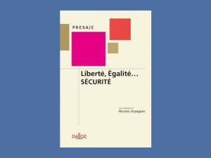 Liberté, Egalité, SECURITE </br>(2007)